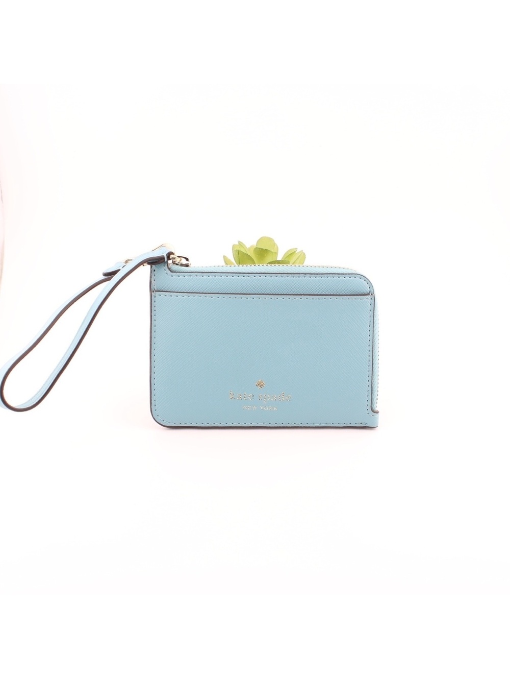 Kate Spade Smoky Blue Saffiano Small Chain Wristlet